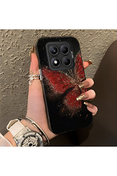 ARTISHELL Redmi Note 14 Pro 4G/5G Uyumlu Güzel Kelebekli Düşmeye Dayanıklı Te...