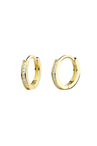 Lisa&Co. Cercei Argint Shiny Hoops Frame S Argint placat cu aur galben / Zirc...
