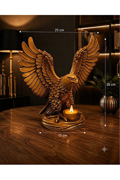 prestij3d design Eskitme Hediyelik Kartal Figürü Mumluk - Büyük Boy Kartal He...