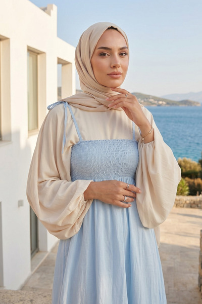 Zeneva Collection Long Strap Cotton Unlined Summer Dress