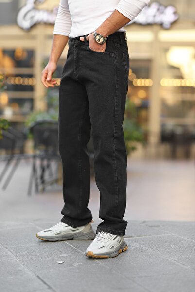 LTC Jeans Men's Black Baggy Fit Comfortable Fit Jean Trousers