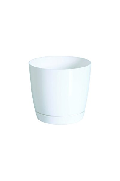 MARHOME Γλαστρα με Πιατακι Λευκο Coubi Round P Στρογγυλη Φ18x16.5cm 10/60Κιβ ...