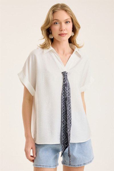 HomeStore Blouse with Tie Detail