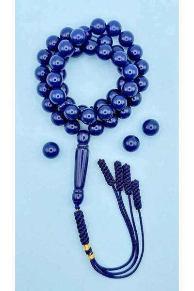 Other Royal navy blue bakelite rosary – ball story coordinated with luxury na...