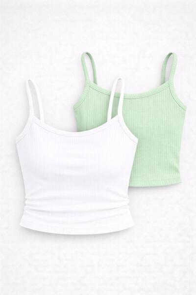 Keywest Women's Rope Strap Set of 2 C Cropped Blouse