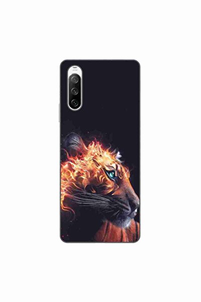 OEM Husa compatibila cu Sony Xperia 10 III Silicon Gel Tpu Model Flameborn Tiger