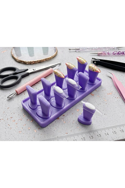 DU&ER Nail Art Pratik Standı | Jel Oje ve Takma Tırnak Çalışma Tutucu Seti