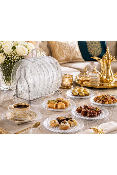 Dania Luxury Glass 6-Piece Serving & Entertaining Collection Dish Set with El...