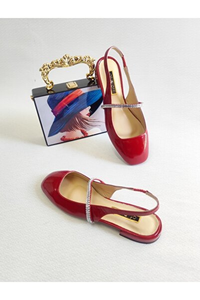 Of&Off Women's Patent Leather Stone-Detail Casual Shoes