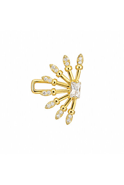 Selay Accessory Gold Zircon Stone Ear Cuff Earrings – Cartilage Earring Model