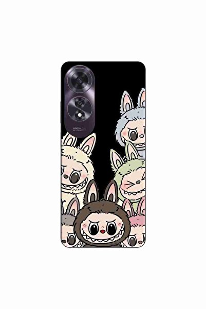 OEM Husa compatibila cu Oppo A60 4G Silicon Gel Tpu Model Labubu Pattern Black