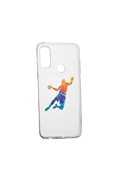 bestcase Husa Silicon Compatibila cu Motorola Moto E40, Handball Colorful, re...