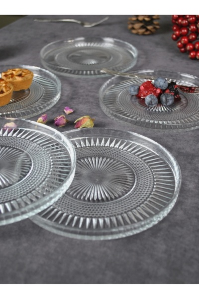 çukurova home Stylish Cake Plate (6 Pieces) 16 cm