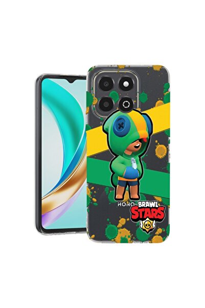bestcase Прозрачен тънък силиконов калъф, съвместим с Honor X6c, Brawl Stars,...