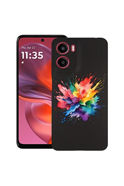 bestcase Θήκη για Motorola Moto G05, Color Splash, Λεπτή σιλικόνη 0.8MM, Αντι...
