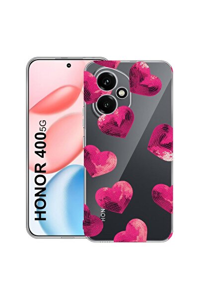 bestcase ¬Æ Husa Clear Silicon pentru Honor 400, Heart Pattern, 2036423 T 987