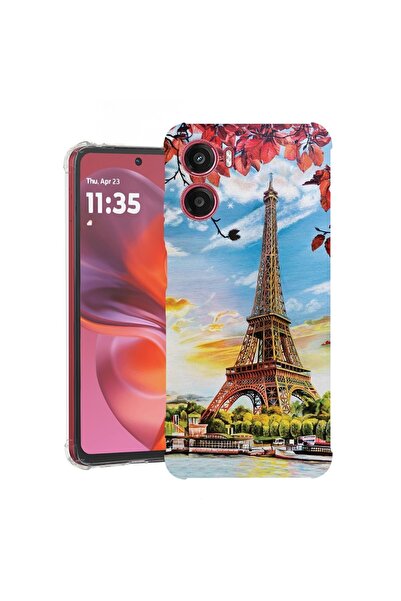 bestcase ¬Æ Husa pentru Motorola Moto G05, Anti Shock 1.5MM, Paris Eiffel Tow...