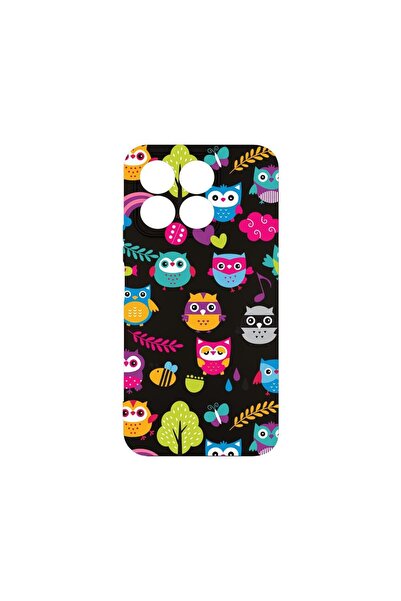 bestcase Премиум силиконов калъф, съвместим с Honor X8B, с мотив бухал, тънък...