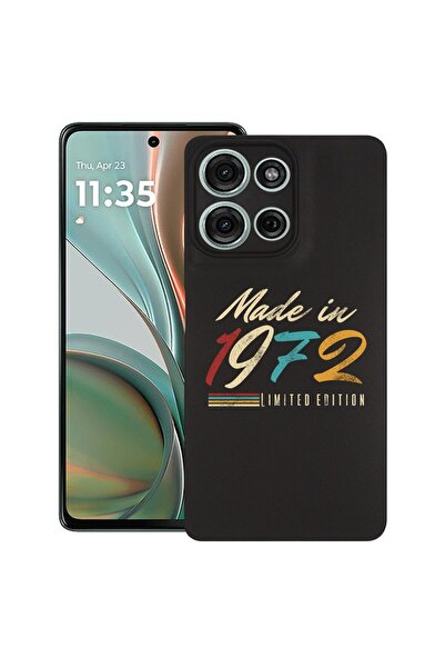 bestcase ¬Æ Husa pentru Motorola Moto G75, Made In 1972, Slim Silicon 0.8MM, ...