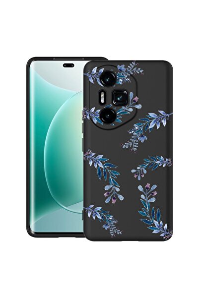 bestcase Θήκη για Honor 300 Pro / 300 Ultra με Σχέδιο Μπλε Λουλούδια, TPU Ματ...