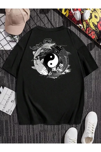 bellanova Oversize Minimalist Graphic Printed Short Sleeve T-Shirt