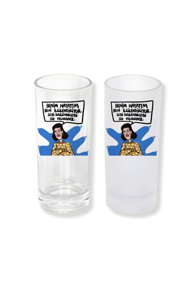 Ghostbastır My Life Is Ice-Cold/Ice-Free Rakı Cup with Ice-Cold/Ice-Free Opti...