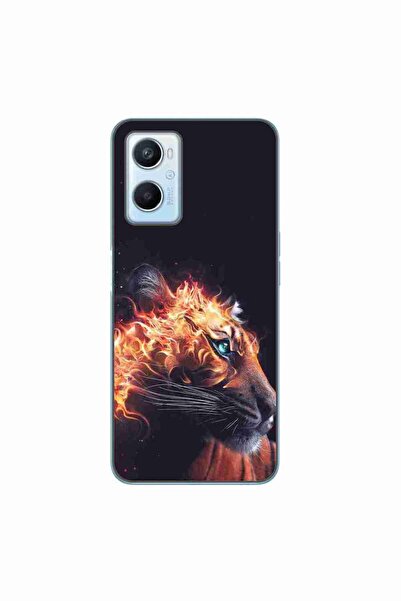 OEM Husa compatibila cu Oppo A96 4G Silicon Gel Tpu Model Flameborn Tiger