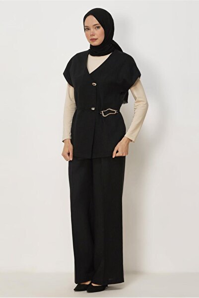 Alvina Belted Linen Suit 46528