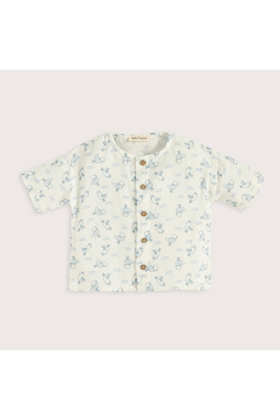 Chakra Sea Side Printed Shirt Ecru