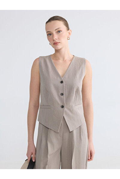 LC Waikiki V Neck Women's Classic Waistcoat