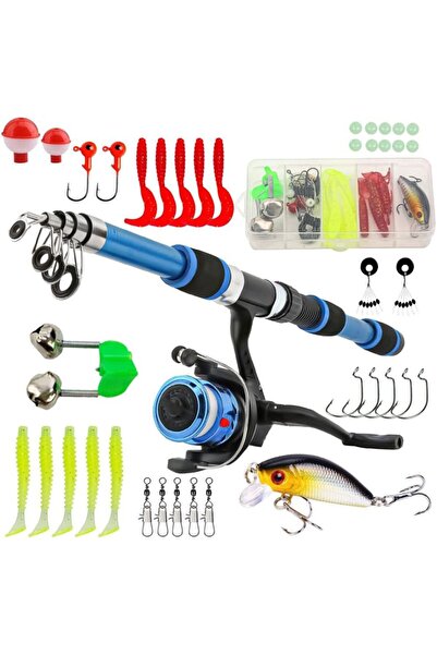 Arabest 1.8m Telescopic Fishing Rod & Reel Combo Set,Spinning Reel Tackle Kit...