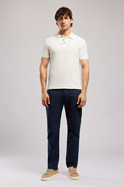 Lee Cooper TYLER Мъжка тениска с поло яка, стандартна кройка, базова, бяла