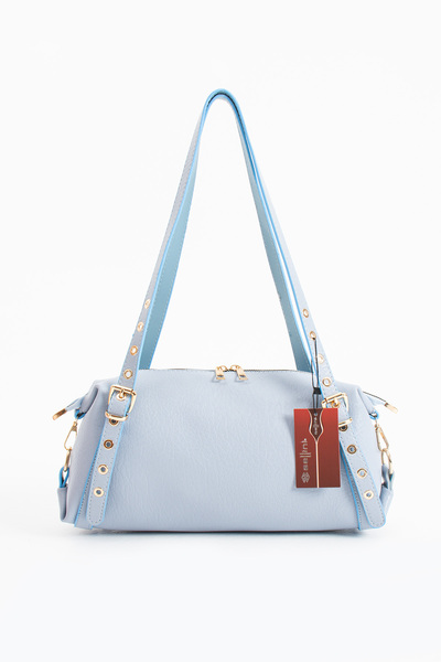 Sellini Nova Women's Shoulder Bag with Belt Strap Detail, Blue