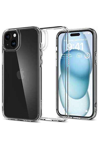 Spigen Case for iPhone 15, Ultra Hybrid (ACS06793), shockproof, transparent