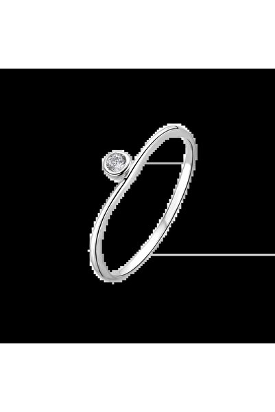 Lisa&Co. Inel Argint Glance 57 mm / Argint placat cu rodiu / Zircon alb