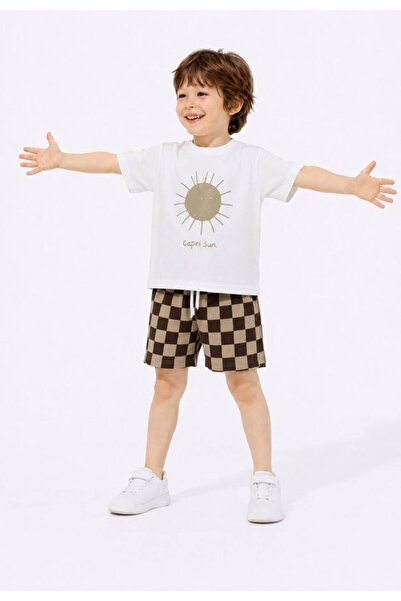 kr kids Boy's Capri Sun Printed Shorts Set |   Summer Comfortable Combination
