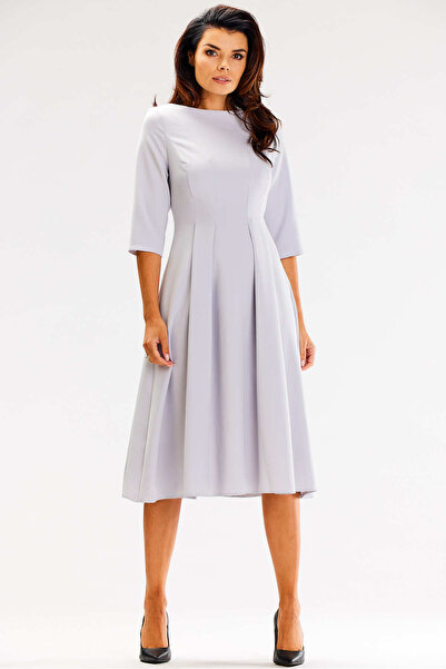 Awama Women's dress awama, Polyester, A620 - Gray -, M INTL