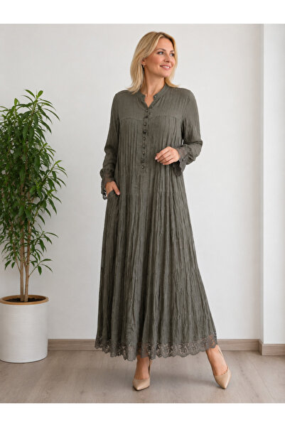 Lissmore Dress with Laced Sleeves and Skirt, Separate Full-Length Lining, Sid...