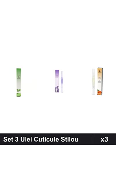 NAİLS Set 3 Ulei Cuticule Tip Stilou - Mar Verde, Lavanda, Portocala