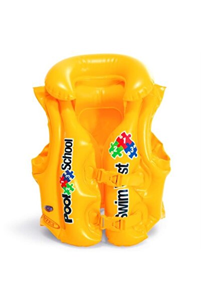 ideal STORE İNTEX 58660EU POOL SCHOOL YAKALI YELEK SARI 50x47 CM 3-6 YAŞ