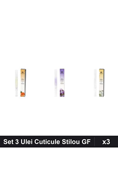 global fashion Set 3 Ulei Cuticule Tip Stilou - Portocala, Afine, Jasmin