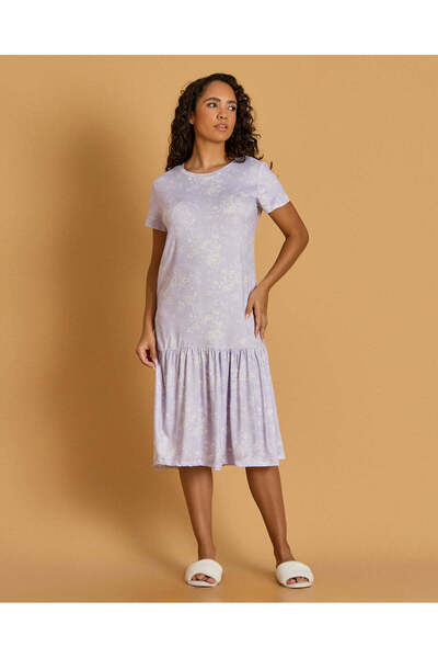 REDTAG قميص نوم نسائي مطبوع باللون البنفسجي