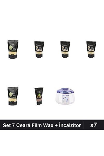 global fashion Set 7 Ceară Epilare Film Wax 450g + Încălzitor ProWax - Ciocol...