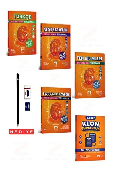 Mozaik Yayınları 6 Sınıf Türkçe-Matematik-Fen Bilimleri-Sosyal Bilgiler-Klon ...