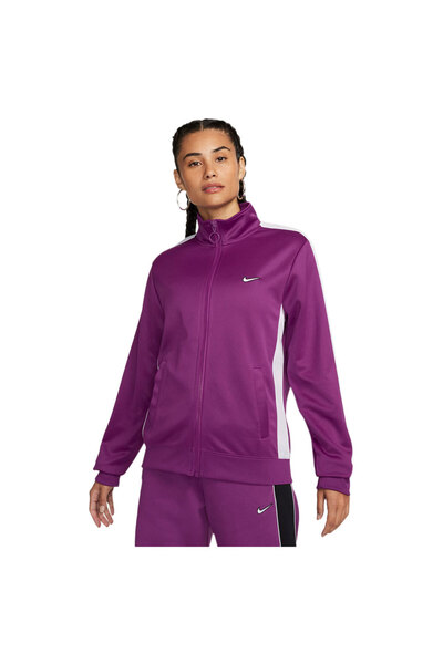 Nike Jachetă sport de damă din tricotaj poliester cu Swoosh, XL