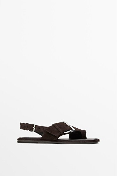 Massimo Dutti Tokalı düz sandalet