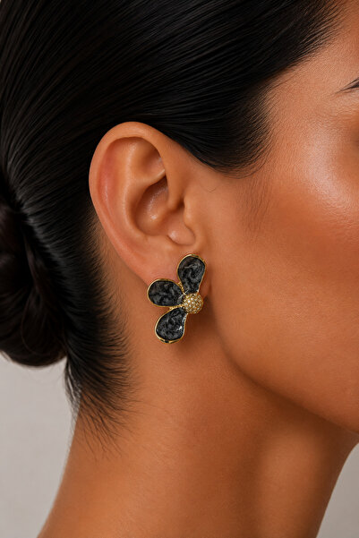 Jack Ferrero Bloom Mineli Gold Color Nail Earrings