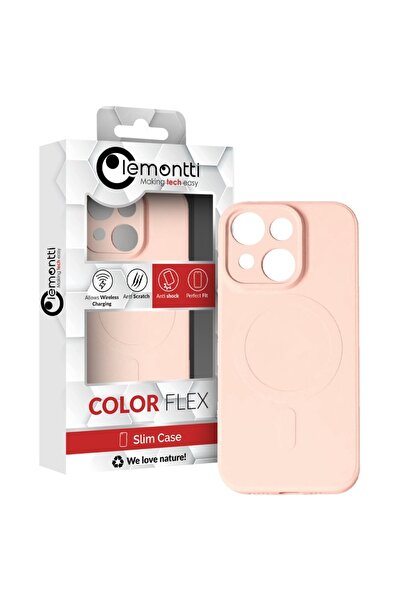 lemontti Husa Silicon iPhone 15 Plus MagSafe Roz