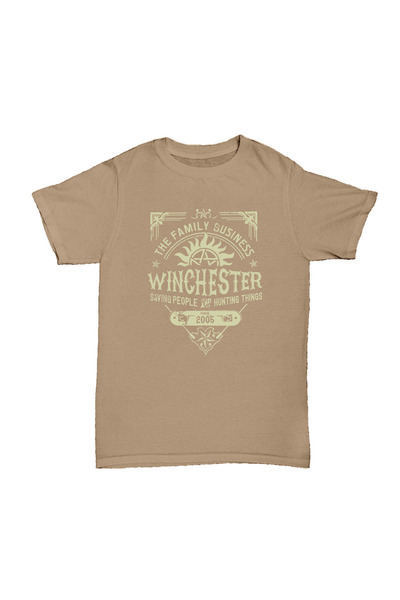 l'eivor Supernatural Winchester Brothers Printed Cotton T-shirt