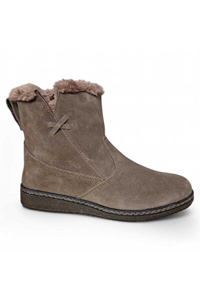 Maria Conti women's suede ankle boots, zipper closure, fur